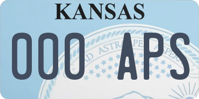 KS license plate 000APS