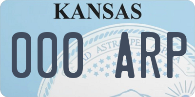 KS license plate 000ARP