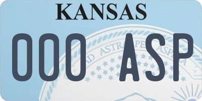 KS license plate 000ASP