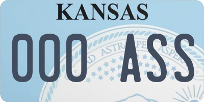 KS license plate 000ASS