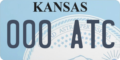 KS license plate 000ATC