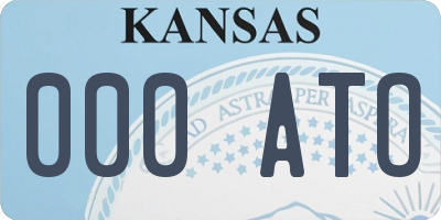 KS license plate 000ATO