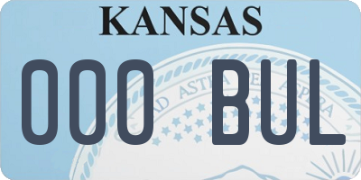 KS license plate 000BUL