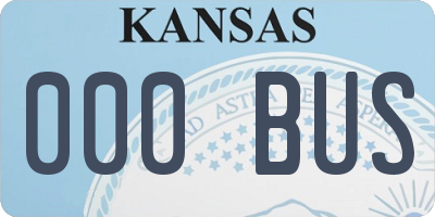 KS license plate 000BUS