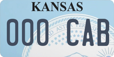 KS license plate 000CAB