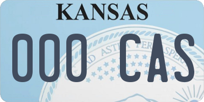 KS license plate 000CAS