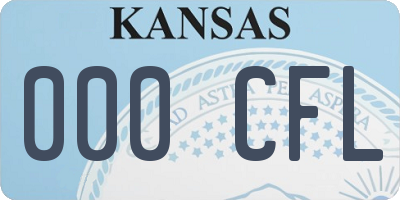 KS license plate 000CFL
