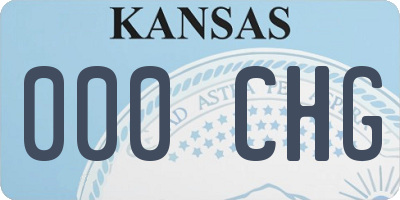 KS license plate 000CHG