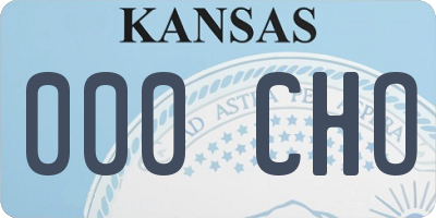 KS license plate 000CHO