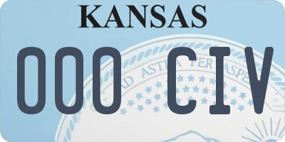KS license plate 000CIV