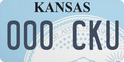 KS license plate 000CKU