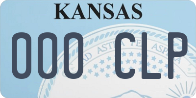 KS license plate 000CLP