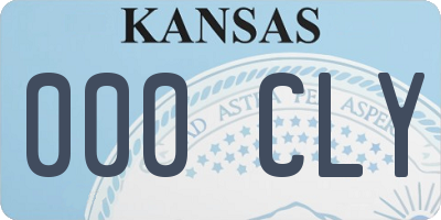 KS license plate 000CLY