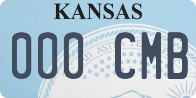KS license plate 000CMB