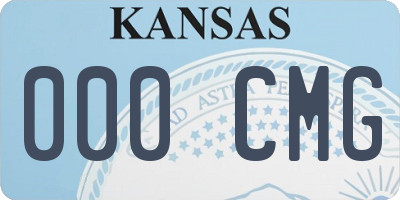 KS license plate 000CMG