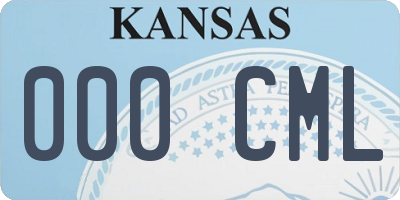 KS license plate 000CML