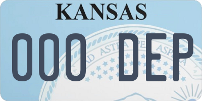 KS license plate 000DEP