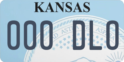 KS license plate 000DLO