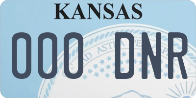 KS license plate 000DNR