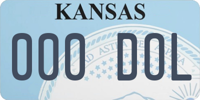 KS license plate 000DOL