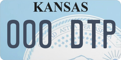 KS license plate 000DTP
