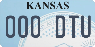 KS license plate 000DTU