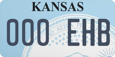 KS license plate 000EHB