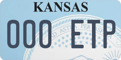 KS license plate 000ETP