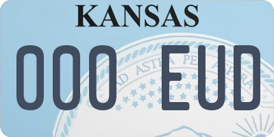 KS license plate 000EUD