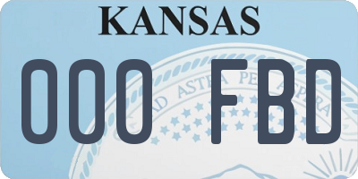 KS license plate 000FBD