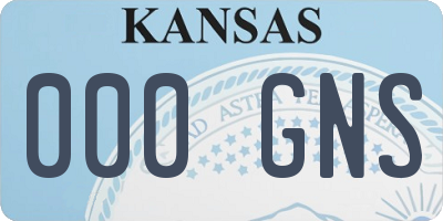 KS license plate 000GNS