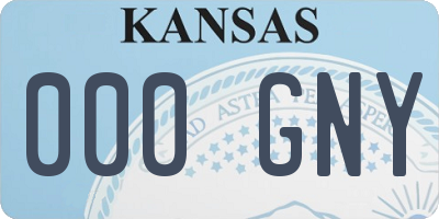 KS license plate 000GNY