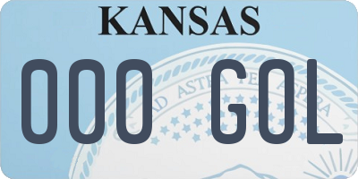 KS license plate 000GOL