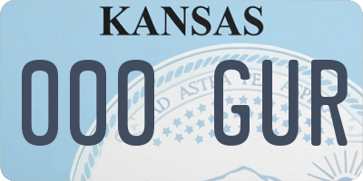 KS license plate 000GUR
