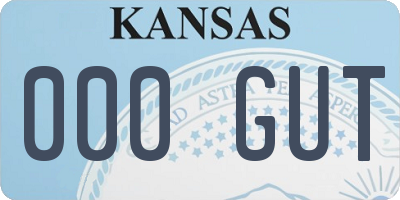 KS license plate 000GUT