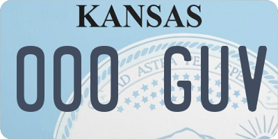 KS license plate 000GUV