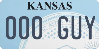KS license plate 000GUY