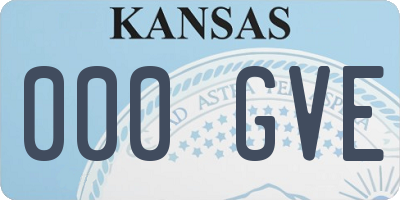 KS license plate 000GVE