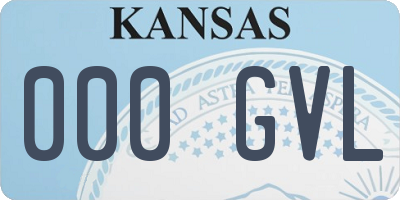 KS license plate 000GVL