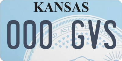KS license plate 000GVS