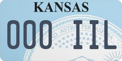 KS license plate 000IIL