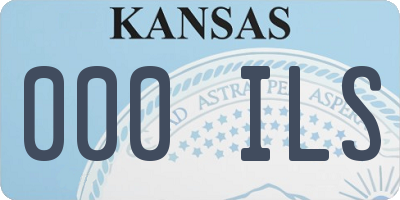 KS license plate 000ILS