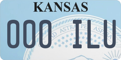 KS license plate 000ILU