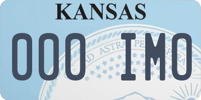 KS license plate 000IMO