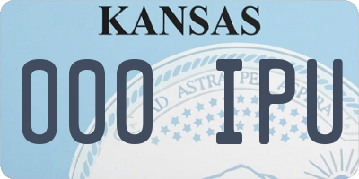 KS license plate 000IPU