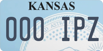 KS license plate 000IPZ