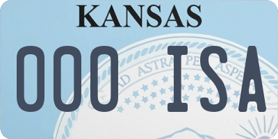 KS license plate 000ISA
