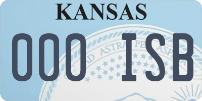 KS license plate 000ISB