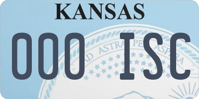 KS license plate 000ISC