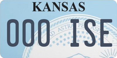 KS license plate 000ISE